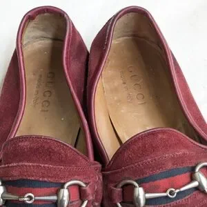 Gucci Horsebit Loafers Red Suede Men 10.5 D Men main image 2